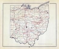 Ohio State Map - Indian Trails and Towns Map, Ohio State 1915 Archeological Atlas